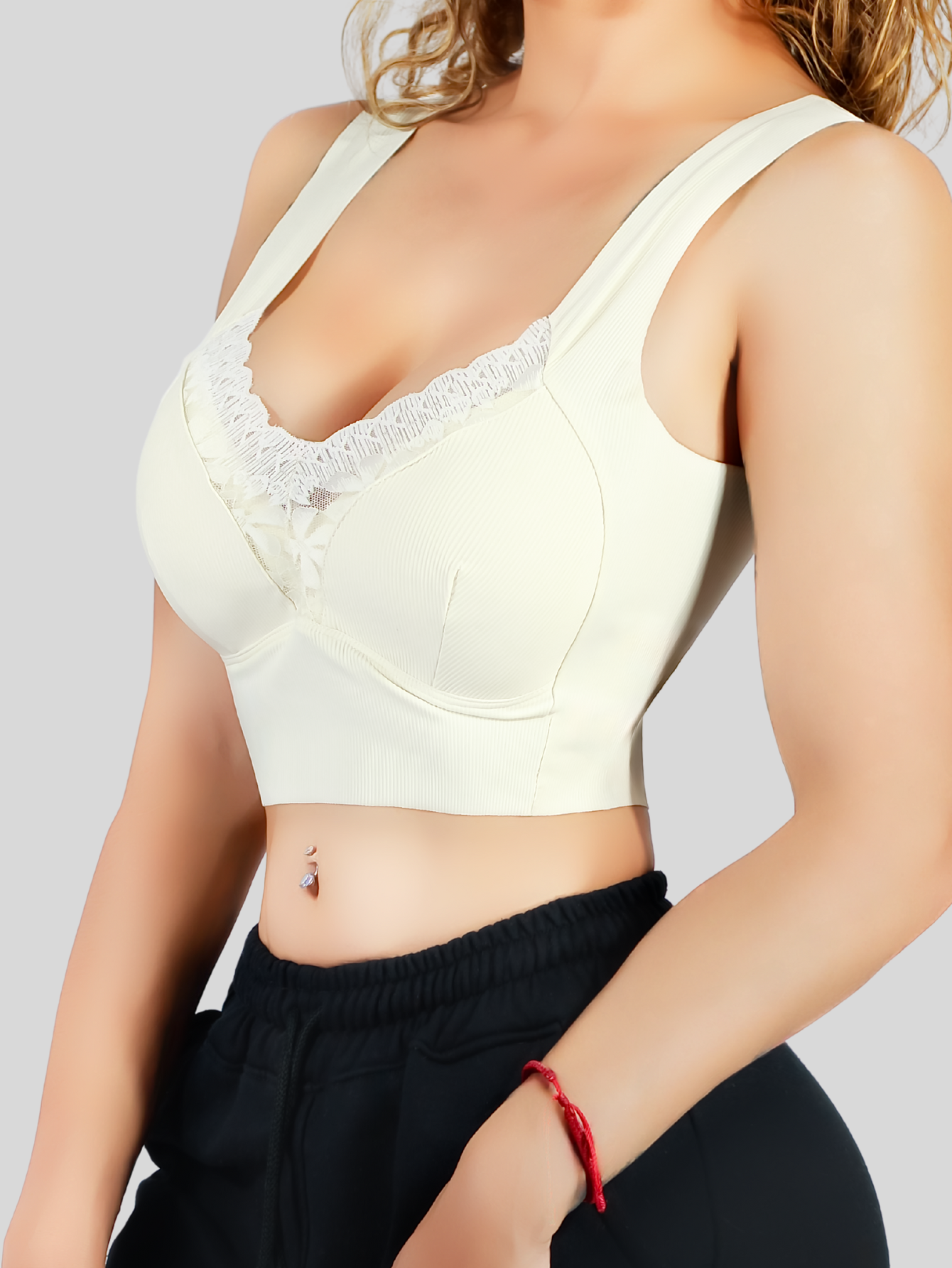Foto 5 pulgar | Brasier Push Up Con Encaje Floral Bra-1001 Blanco Soporte Total Y Diseño Cómodo