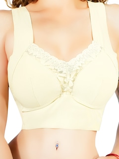 Foto 1 | Brasier Push Up Con Encaje Floral Bra-1001 Beige Soporte Total Y Diseño Cómodo