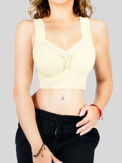 Foto 5 | Brasier Push Up Con Encaje Floral Bra-1001 Beige Soporte Total Y Diseño Cómodo