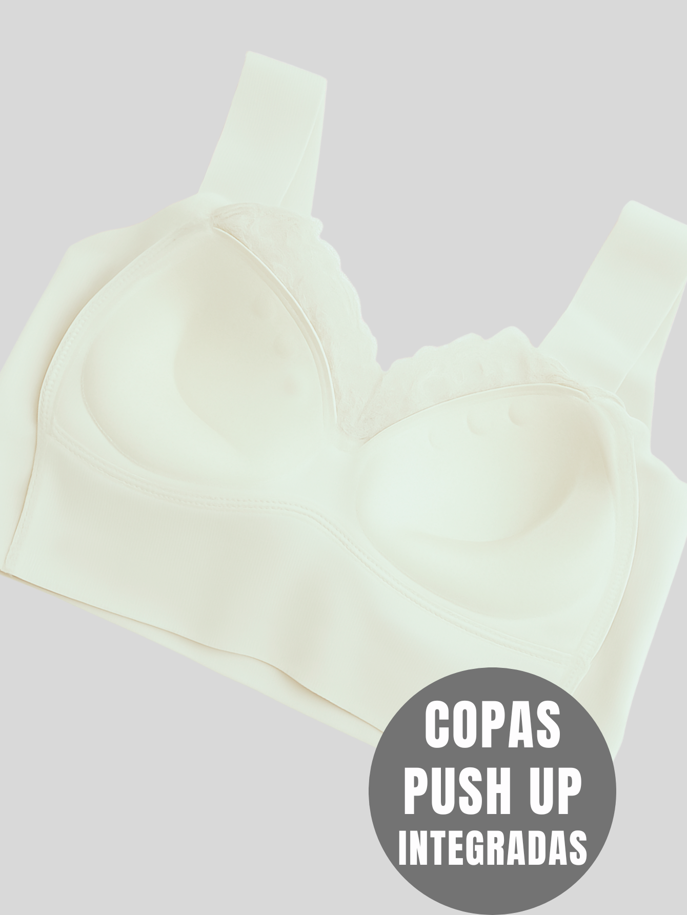 Foto 7 pulgar | Brasier Push Up Con Encaje Floral Bra-1001 Blanco Soporte Total Y Diseño Cómodo