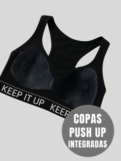 Foto 5 | Bra Mujer Con Copas Push Up Peto Medio Bra-1004 Negro Comodidad Sin Varilla