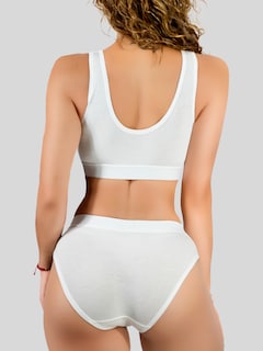 Foto 3 | Set De Lencería Mujer Brasier Y Calzón Cómodo Casual Set.i-1006 Blanco Juego De Ropa Interior Dama