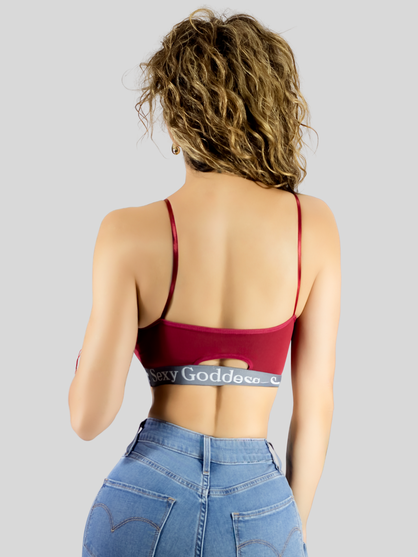 Foto 4 pulgar | Bra Mujer Con Copas Push Up Peto Medio Bra-1005 Rojo Comodidad Sin Varilla