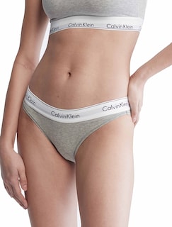 Foto 1 | Bikini Moderno de Algodón Elástico Panty Calvin Klein Gris Jaspeado - Venta Internacional