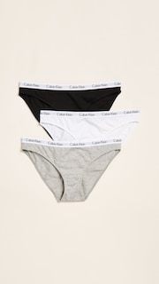 Foto 2 | Bragas Calvin Klein Carousel de Algodón para Mujer 3 Piezas - Venta Internacional