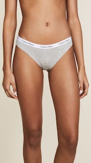 Foto 3 | Bragas Calvin Klein Carousel de Algodón para Mujer 3 Piezas - Venta Internacional