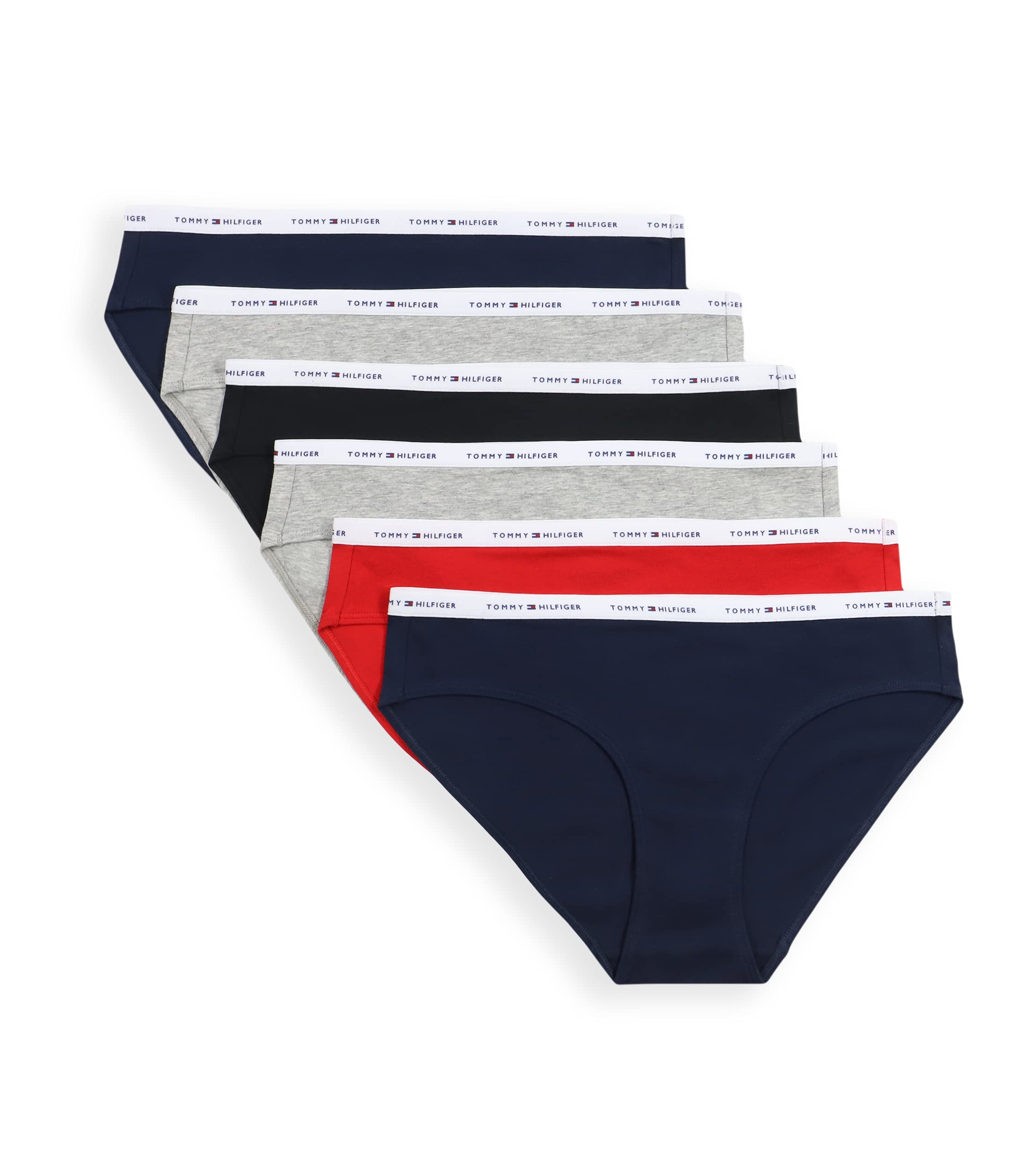 Foto 2 pulgar | Braguitas Tommy Hilfiger De Algodón Para Mujer, Paquete De 6, Talla L - Venta Internacional.
