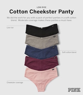 Foto 3 | Bragas Victoria's Secret Pink Cotton Cheeky Para Mujer (l) - Venta Internacional.