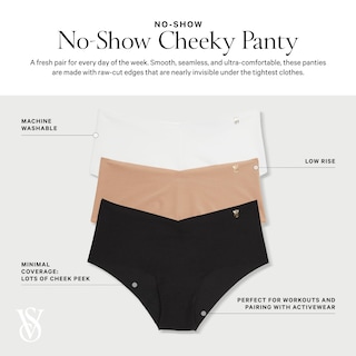 Foto 4 | Ropa Interior Victoria's Secret No Show Cheeky Negro para Mujer - Venta Internacional