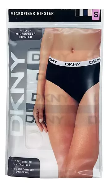 Foto 3 pulgar | Calzon Dkny Mujer Hipster 4 Pack Microfibra Basic Pack