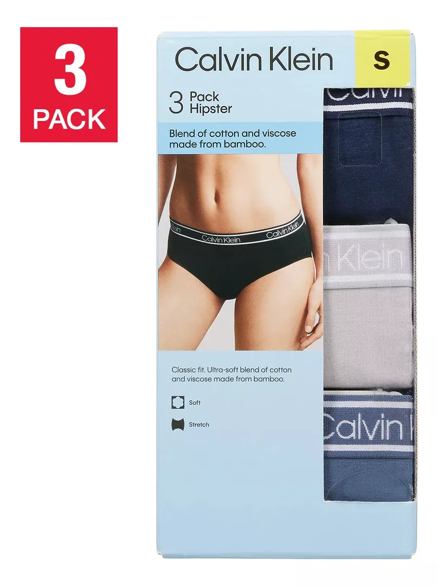 Foto 2 | Calzones Calvin Klein Mujer 3 Pack Suave, Elástico Y Cómodo