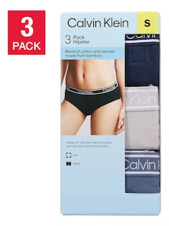 Foto 2 | Calzones Calvin Klein Mujer 3 Pack Suave, Elástico Y Cómodo
