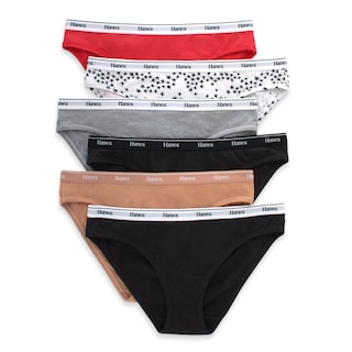 Foto 1 | Bikini Originals De Panties Hanes Para Mujer, Paquete De 6 Colores Surtidos - Venta Internacional.