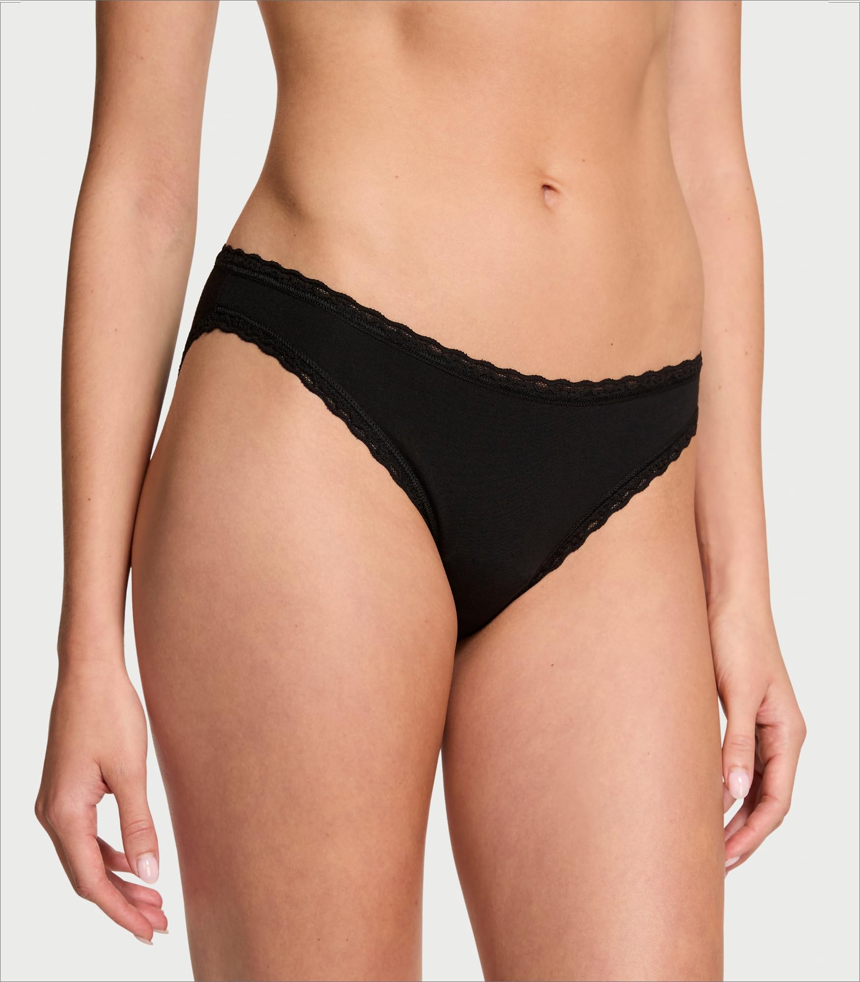 Foto 2 | Bikini De Algodón Con Ribete De Encaje De Victoria's Secret, Paquete De 7 - Venta Internacional.