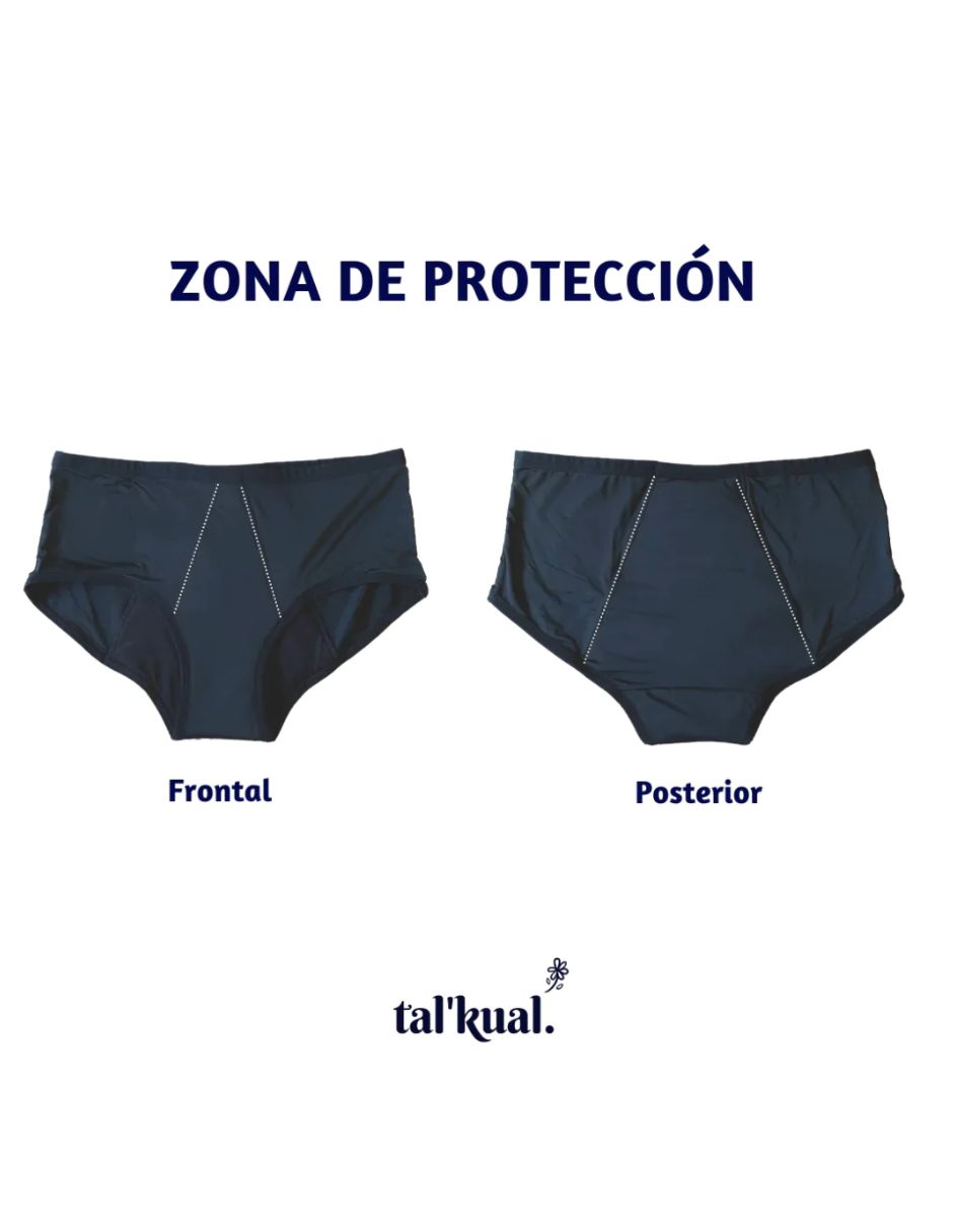 Foto 5 pulgar | Bóxer Menstrual para Mujer Tal'kual Abundante 2 Piezas Negras