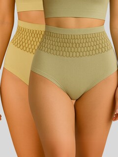 Foto 5 | Set 2 Panty Faja Mujer Cyf-010-px2 Verde Y Amarillo Moldeadora Con Compresión Zonal