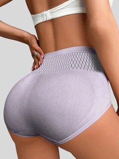 Foto 3 | Set 2 Panty Faja Mujer Cyf-010-px2 Lila Y Crema Moldeadora Con Compresión Zonal