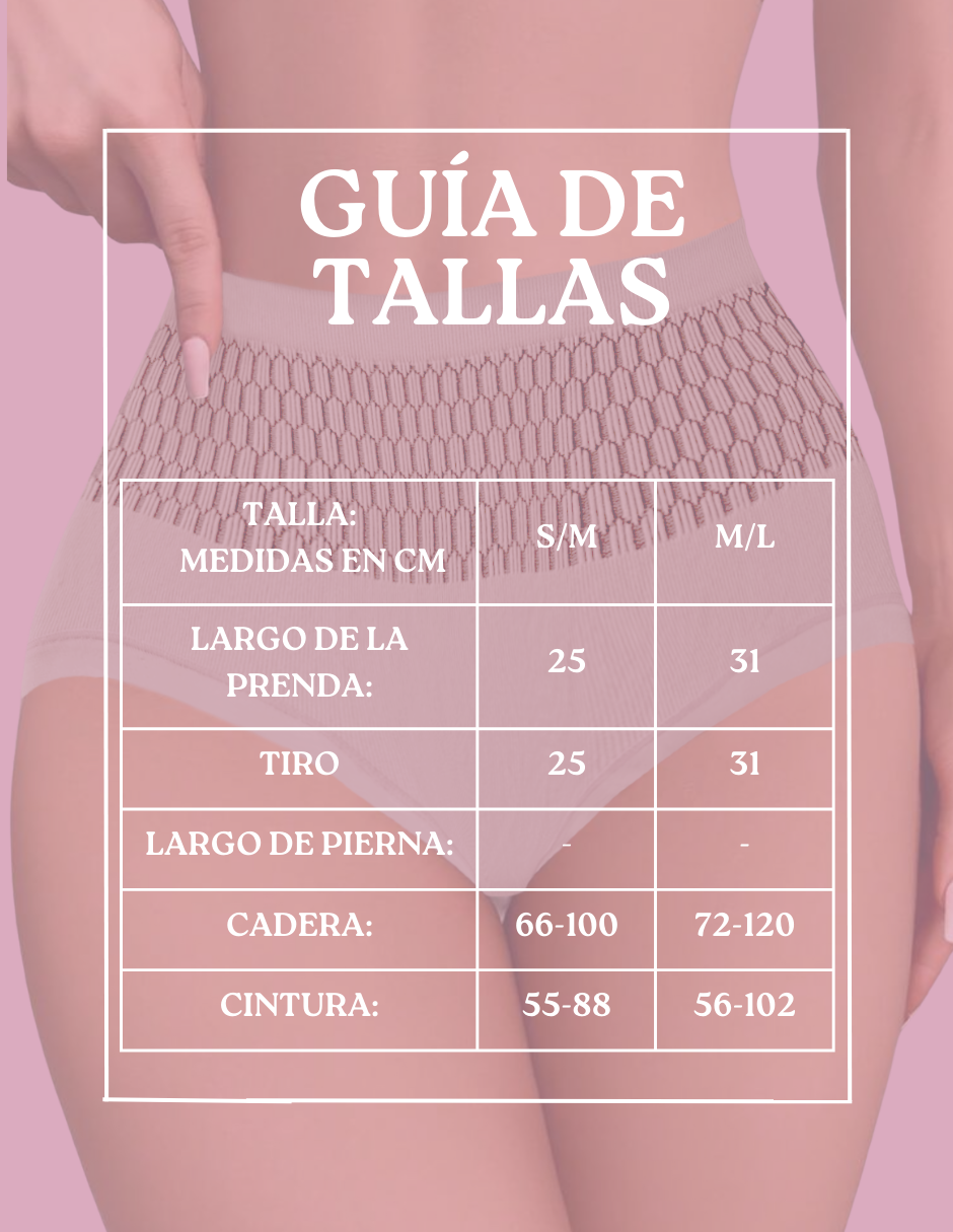 Foto 8 pulgar | Set 2 Panty Faja Mujer Cyf-010-px2 Lila Y Crema Moldeadora Con Compresión Zonal