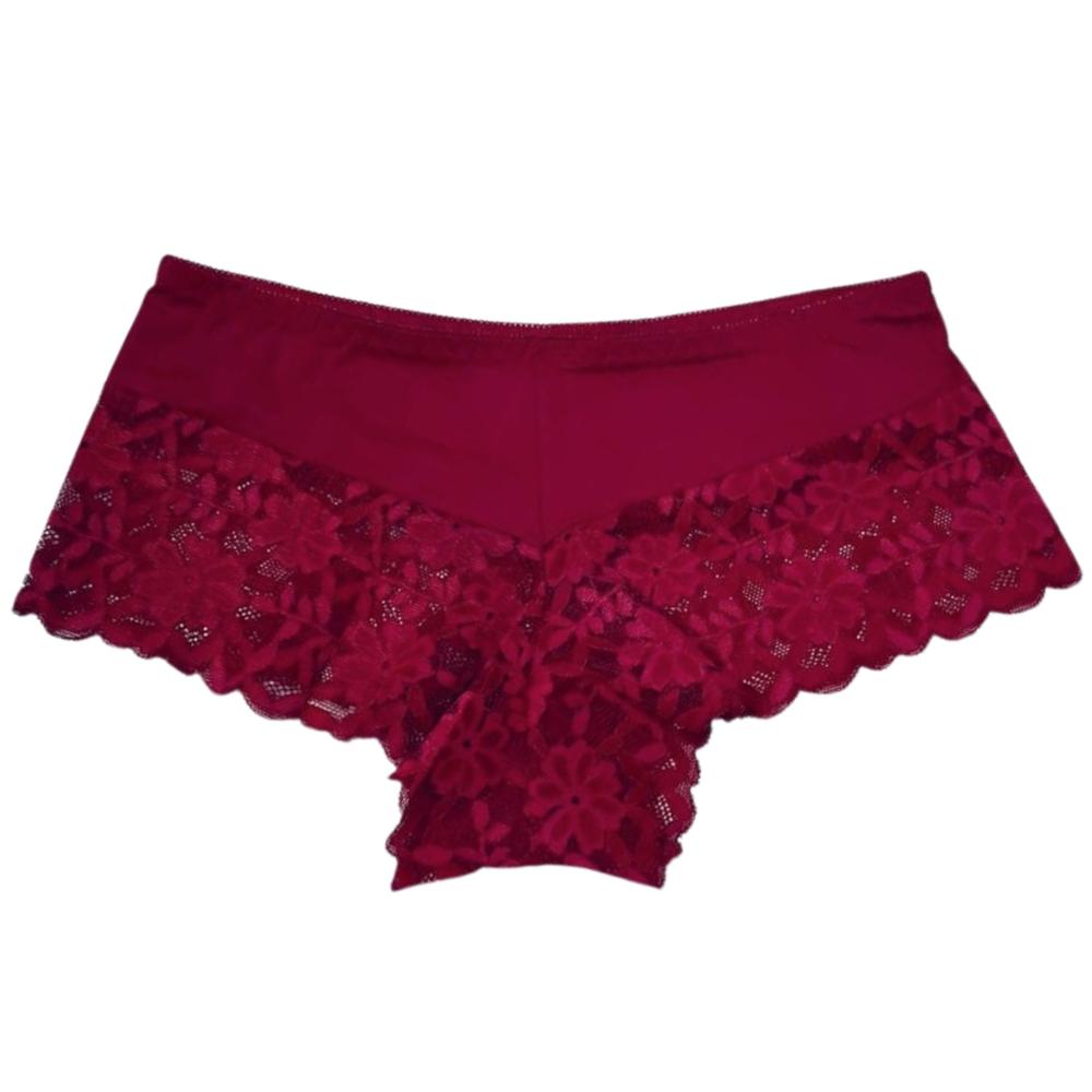 Foto 2 pulgar | Pantie Brasileño Rose Girl 813 Vino Tallas Extras