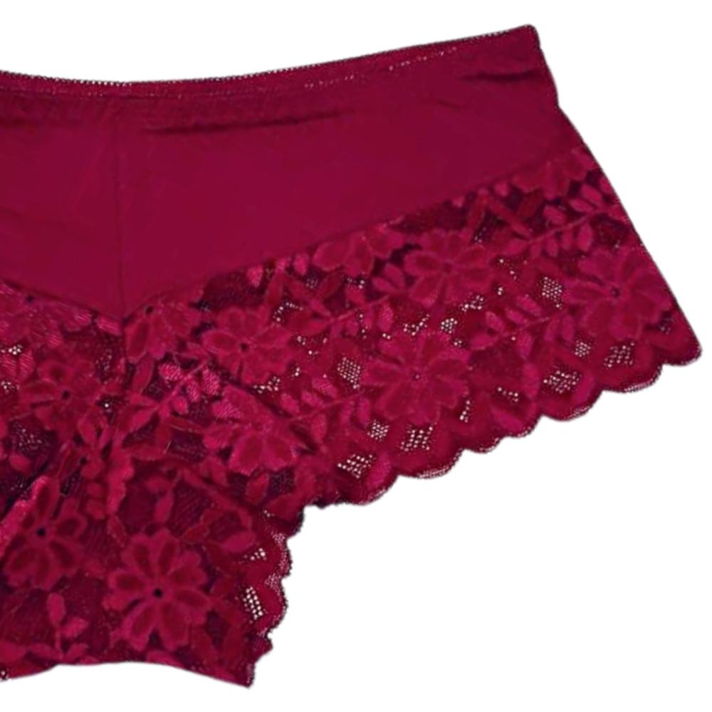 Foto 3 pulgar | Pantie Brasileño Rose Girl 813 Vino Tallas Extras