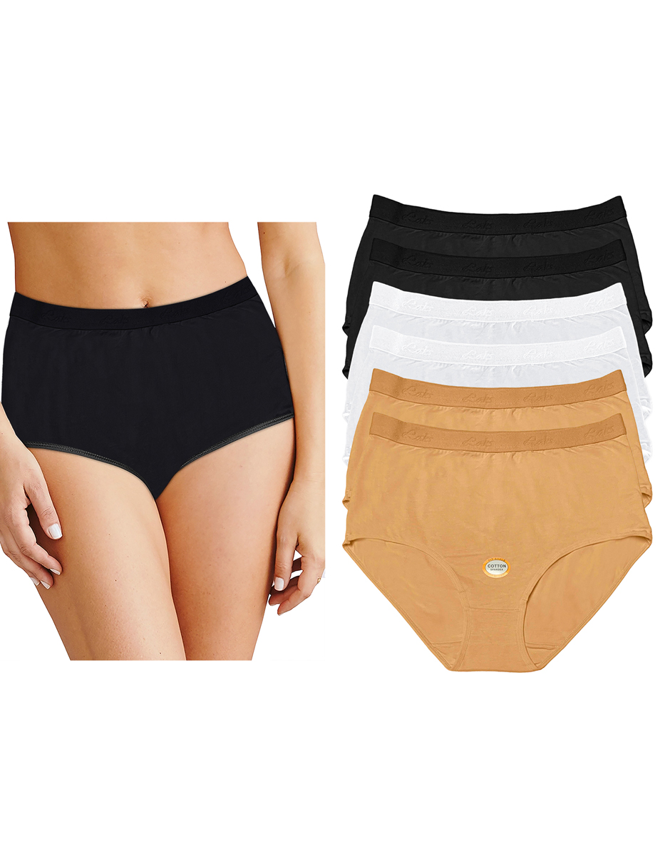 Pantaleta Completa De Algodón Tatys Fashion, Paquete Con 6 Pantaletas