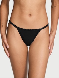 Foto 2 | Braguita Victoria's Secret De Algodón Con Ribete De Encaje A La Moda, Paquete De 5 - Venta Internacional.