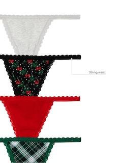 Foto 4 | Braguita Victoria's Secret De Algodón Con Ribete De Encaje A La Moda, Paquete De 5 - Venta Internacional.