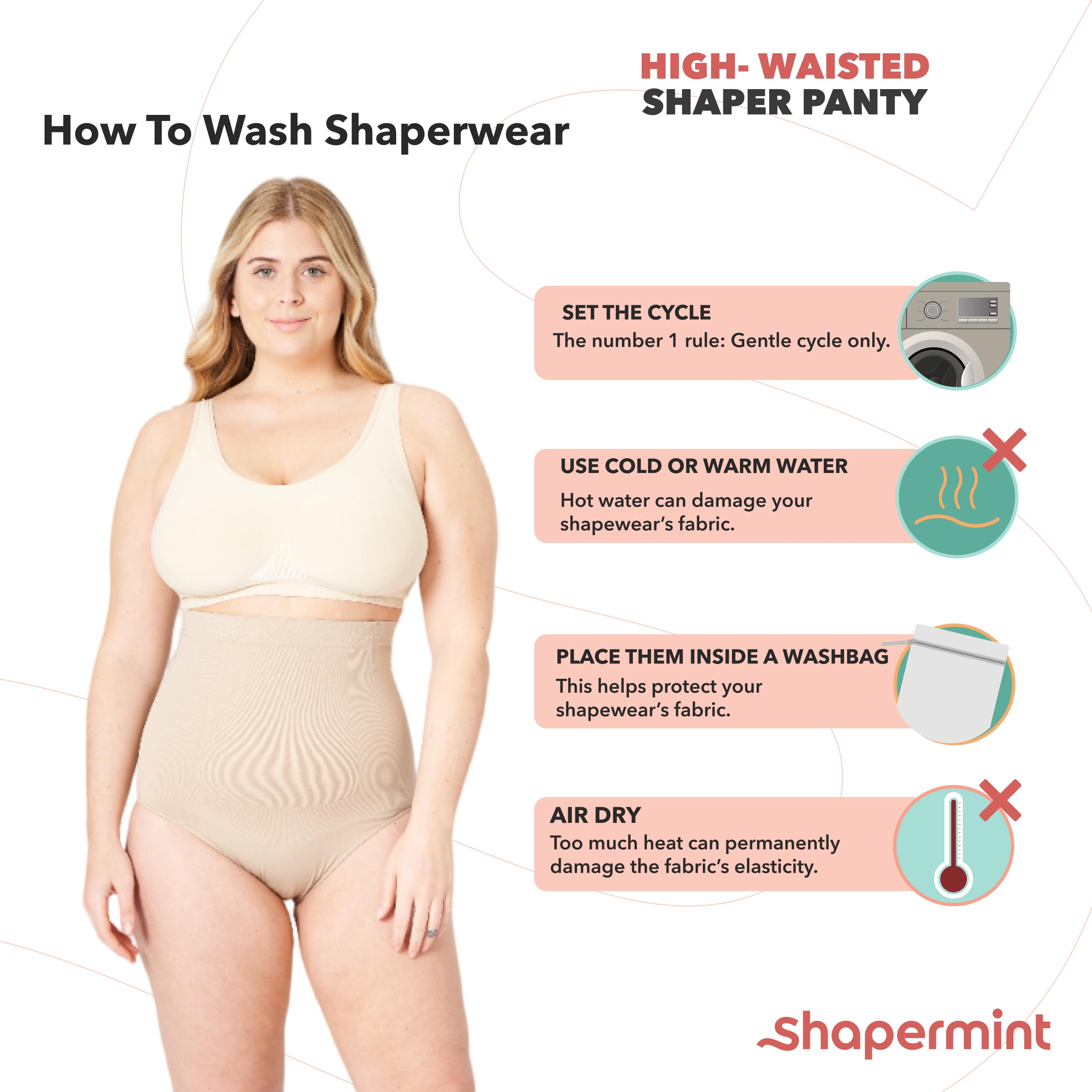 Foto 8 pulgar | Bragas Body Shaper Shapermint Tummy Control para Mujer - Venta Internacional