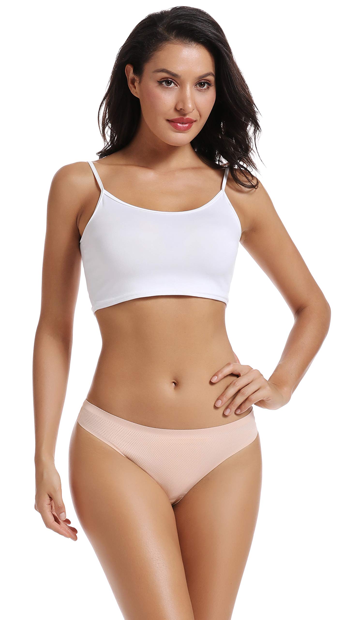 Foto 3 pulgar | Tangas Para Mujer Voenxe Nude Seamless Comfortable, Paquete De 5 - Venta Internacional.