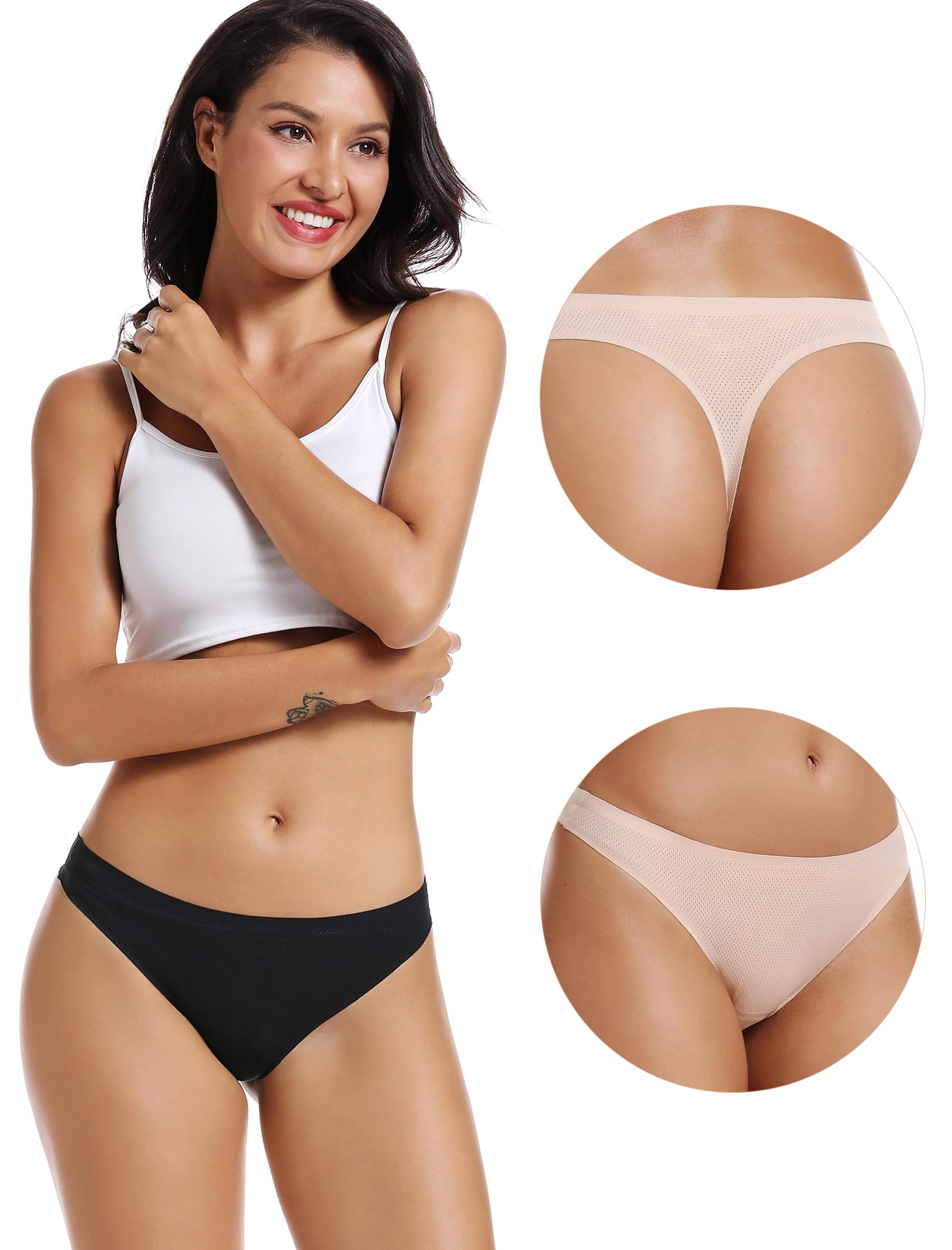 Foto 6 pulgar | Tangas Sin Costuras Underwear Voenxe Para Mujer, Paquete De 5 - Venta Internacional.