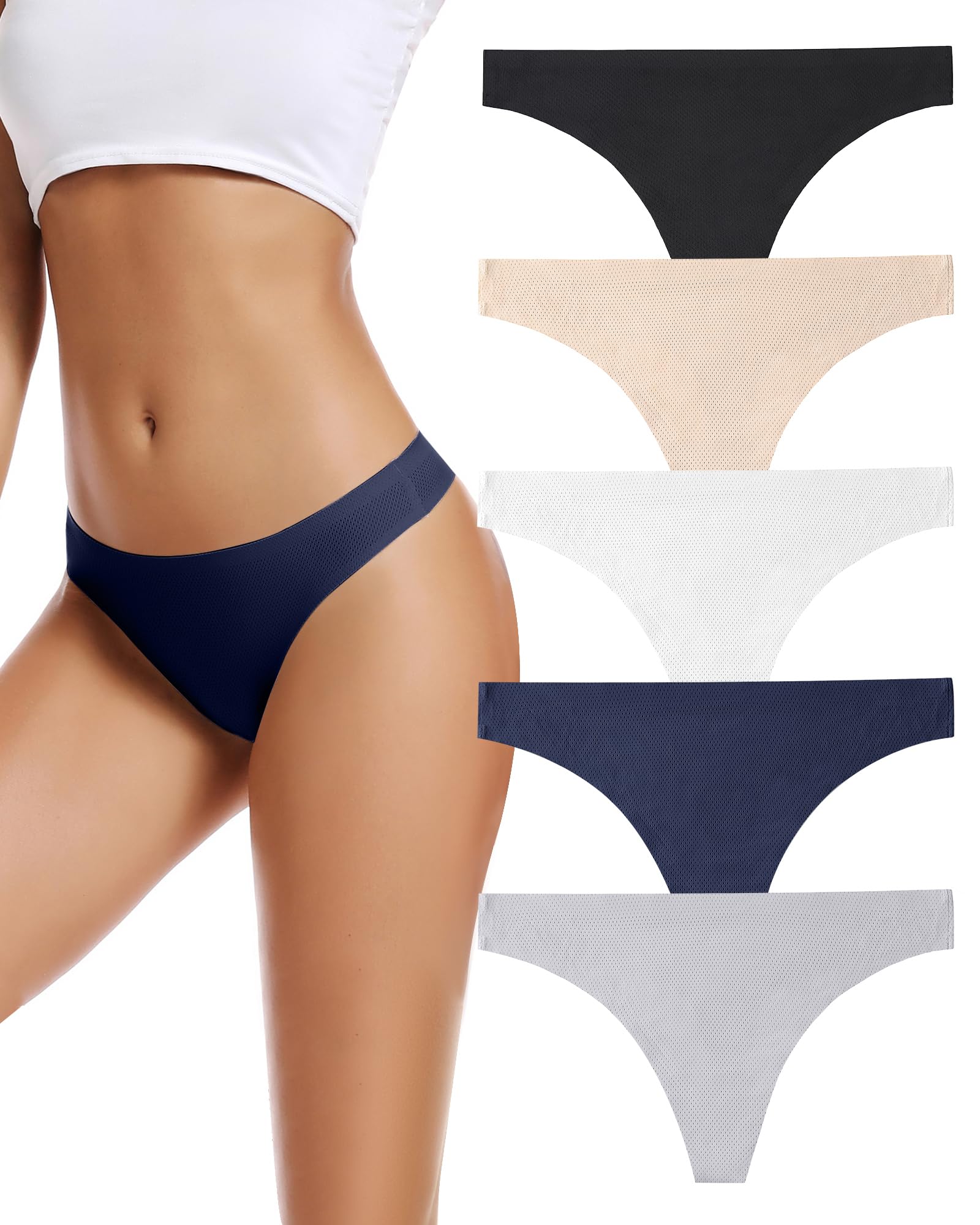 Tangas De Ropa Interior Para Mujer Voenxe Seamless, Paquete De 5 - Venta Internacional.