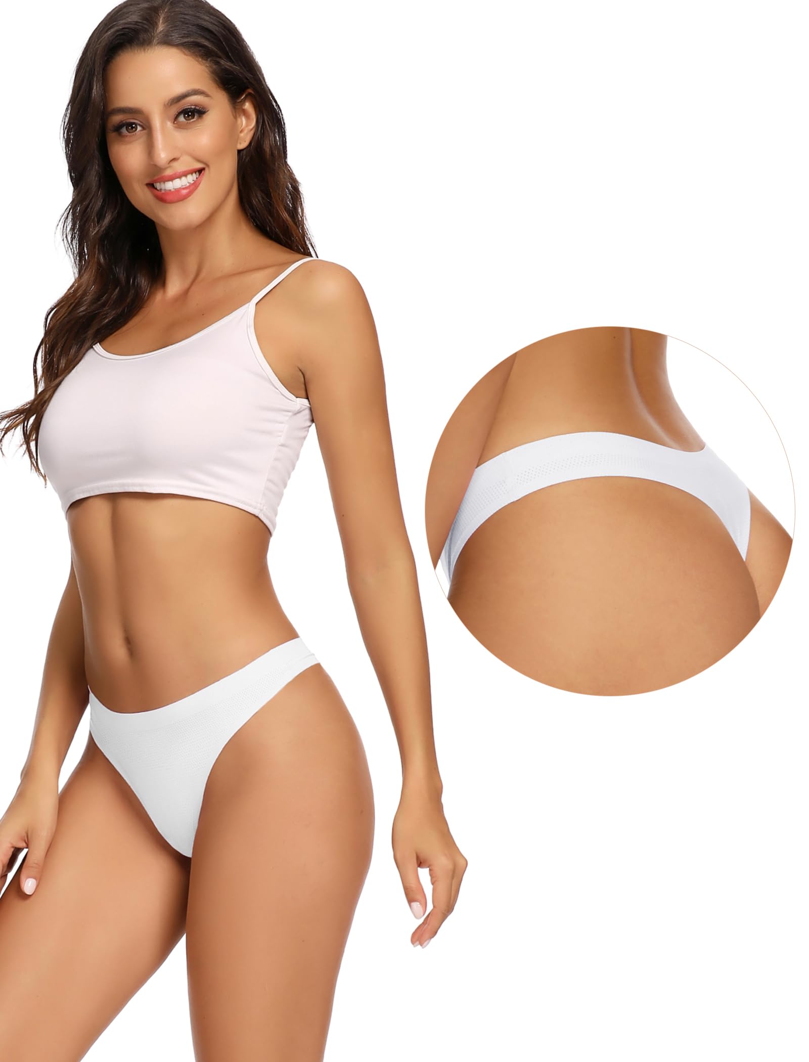 Foto 5 pulgar | Ropa Interior Thongs Voenxe Seamless No Show Para Mujer, Paquete De 5 A 10 - Venta Internacional.