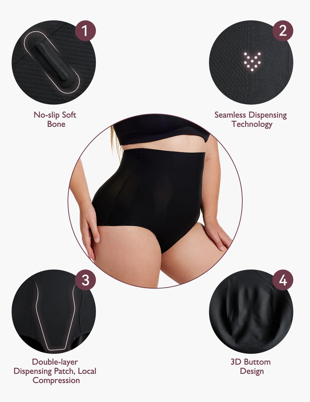 Foto 6 pulgar | Shapewear Momcozy, Control Abdominal De Cintura Alta Para Mujer - Venta Internacional.