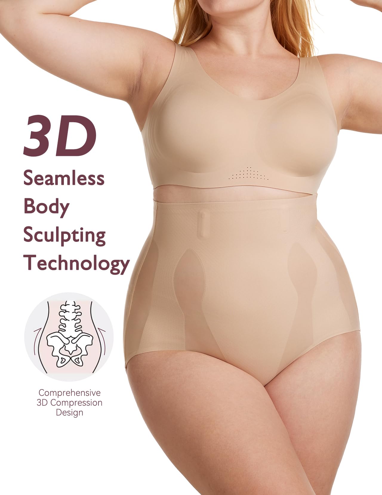 Foto 3 pulgar | Tanga Shapewear Momcozy Para Control De Barriga Para Mujer Desnuda - Venta Internacional.