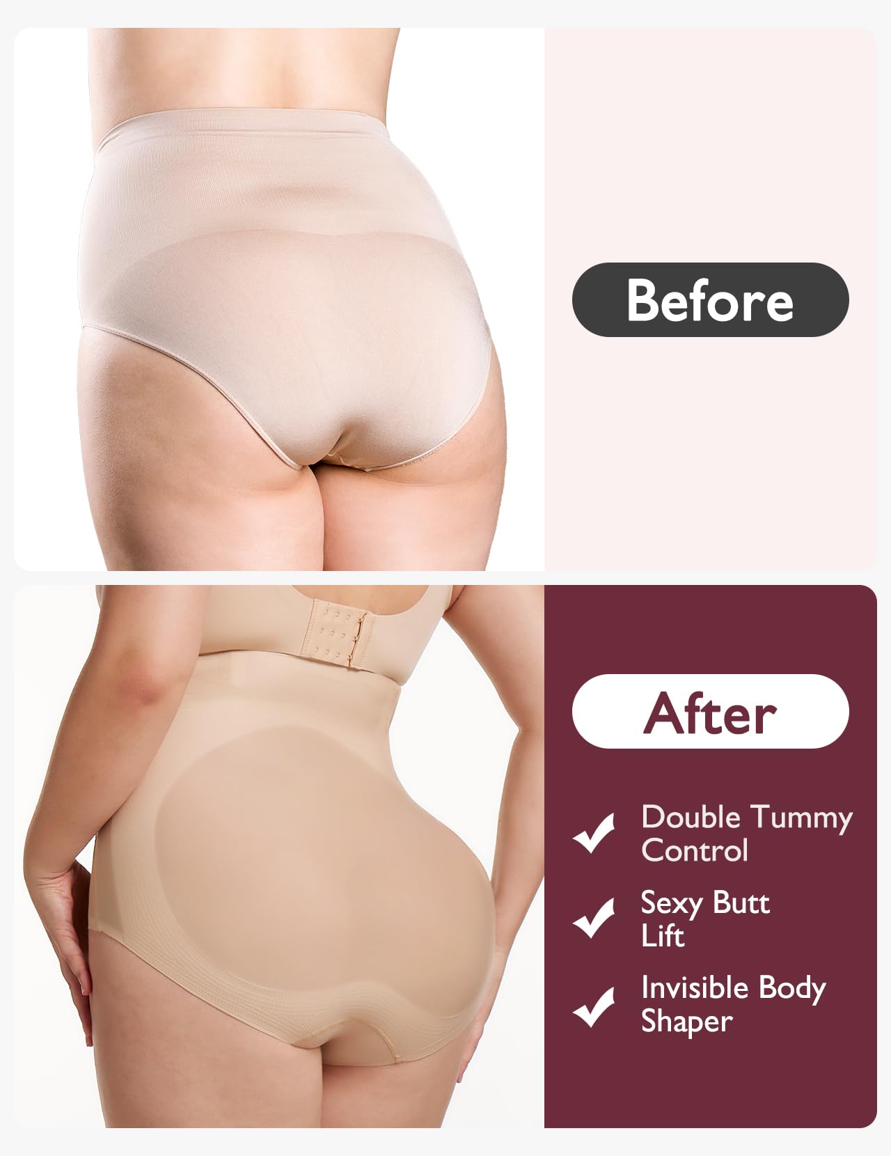 Foto 6 pulgar | Tanga Shapewear Momcozy Para Control De Barriga Para Mujer Desnuda - Venta Internacional.