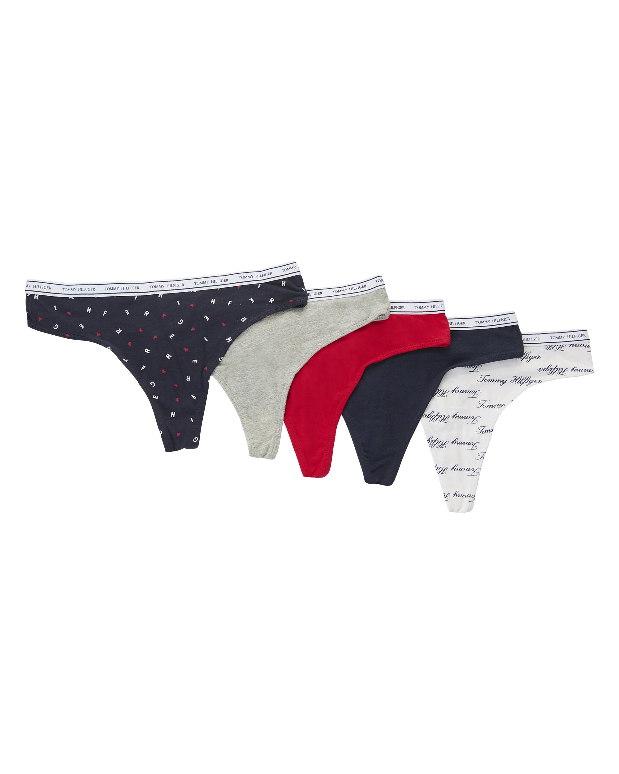 Foto 1 | Tanga Tommy Hilfiger con Logotipo Clásico de Algodón 5 piezas para Mujer - Venta Internacional