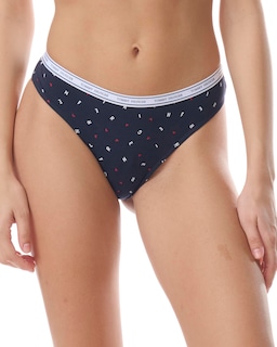 Foto 2 | Tanga Tommy Hilfiger con Logotipo Clásico de Algodón 5 piezas para Mujer - Venta Internacional