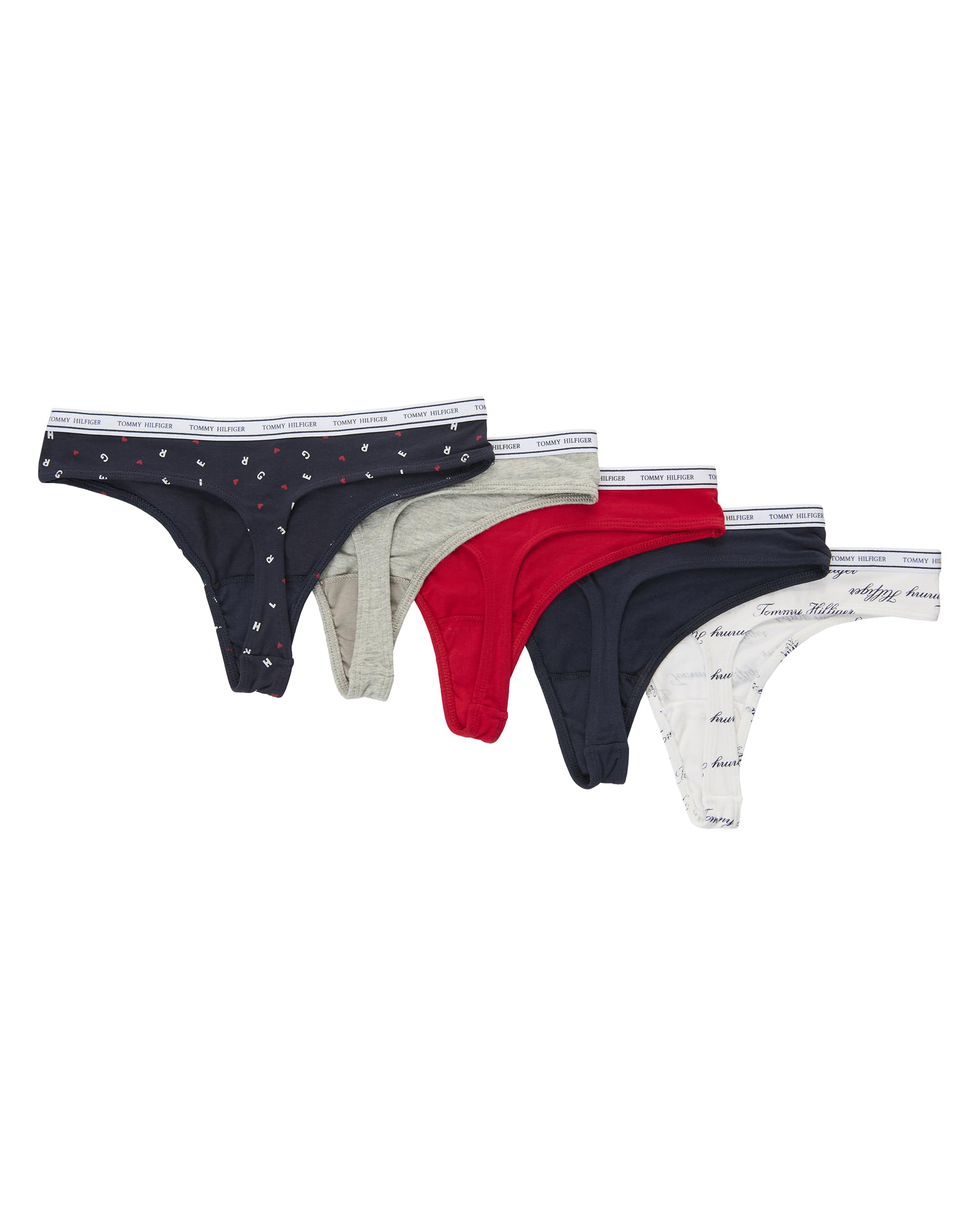 Foto 3 | Tanga Tommy Hilfiger con Logotipo Clásico de Algodón 5 piezas para Mujer - Venta Internacional