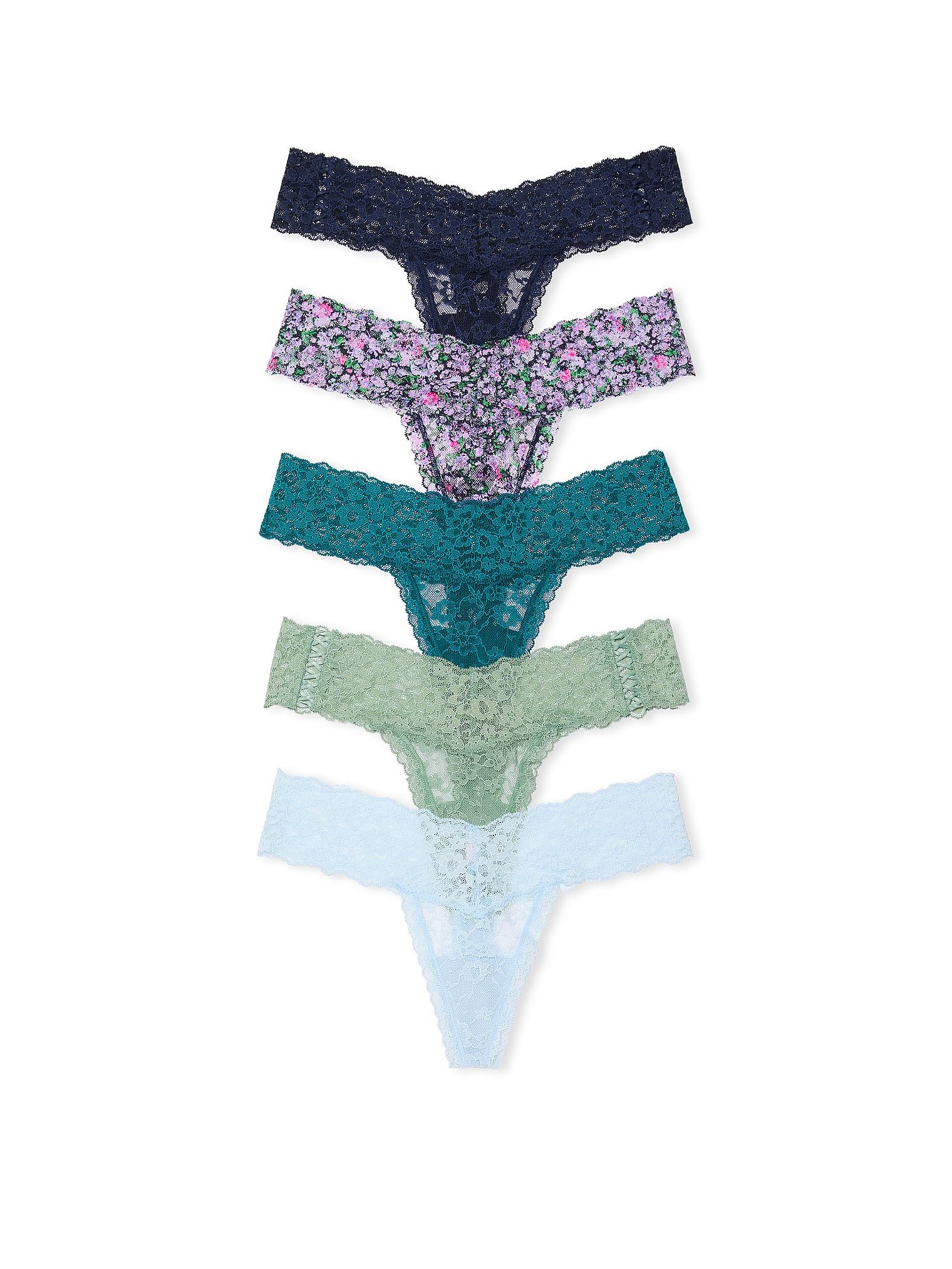 Foto 2 pulgar | Tanga Victoria's Secret Lace Para Mujer (m), Paquete De 5 - Venta Internacional.