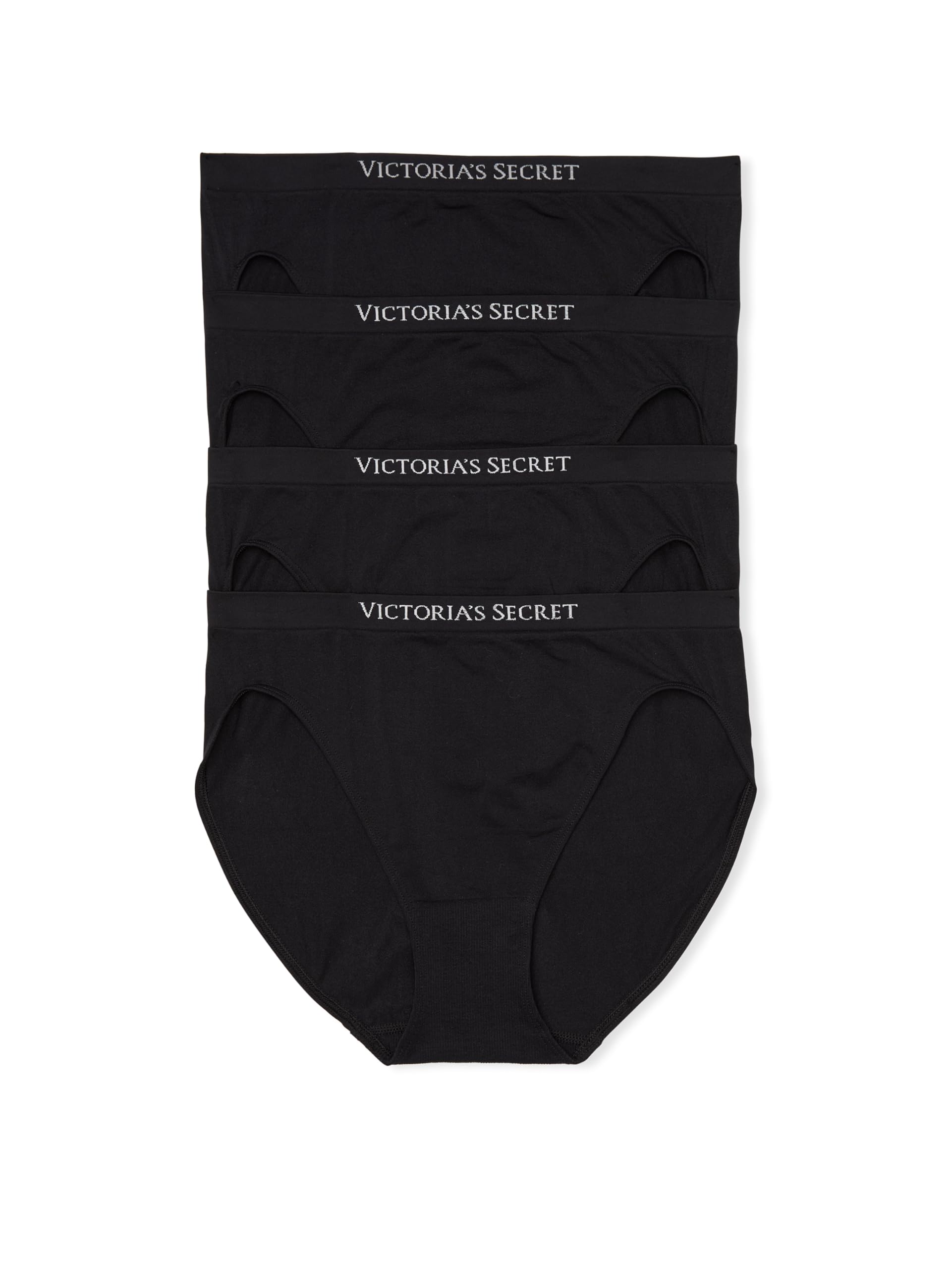 Foto 2 pulgar | Calzoncillos Sin Costuras De Panty Victoria's Secret, Pernera Alta, Color Negro, Paquete De 4 - Venta Internacional.