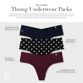 Foto 3 | Tanga Victoria's Secret No Show Para Mujer Multicolor - Venta Internacional.