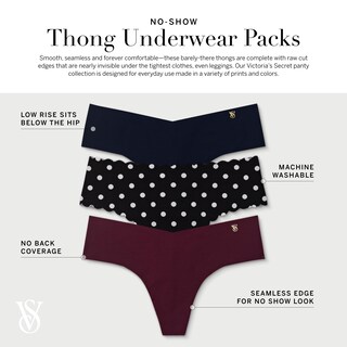 Foto 3 | Tanga Victoria's Secret No Show Para Mujer, Mezcla Neutra - Venta Internacional.