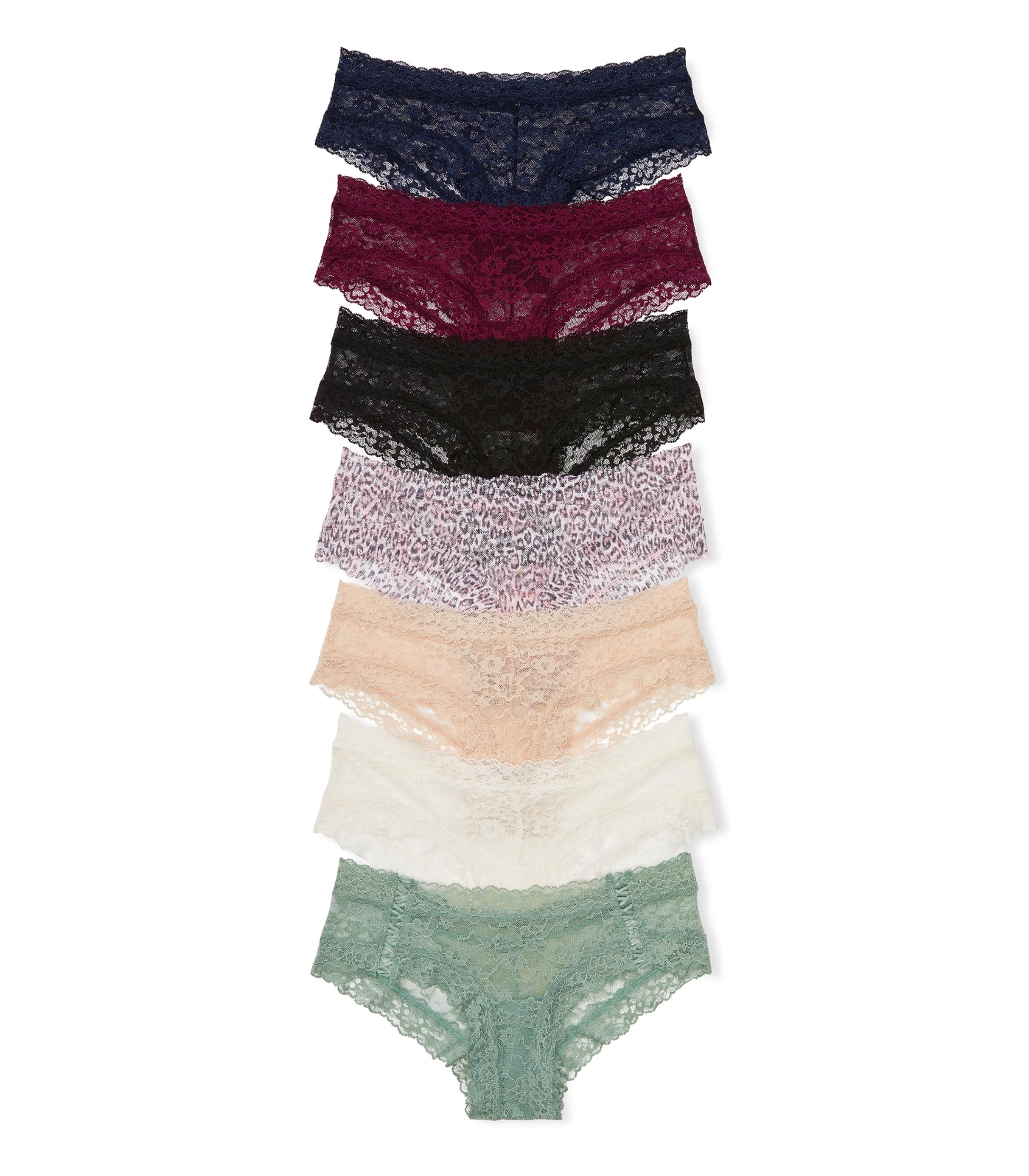Foto 2 pulgar | Paquete De Bragas Victoria's Secret Lace Cheeky Bragties Para Mujer - Venta Internacional.