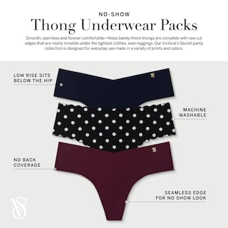 Foto 3 | Tanga Victoria's Secret No Show Para Mujer Multicolor - Venta Internacional.