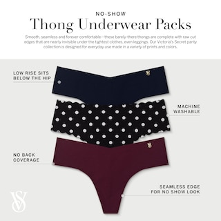 Foto 3 | Tanga Victoria's Secret No Show Para Mujer (l) - Venta Internacional.