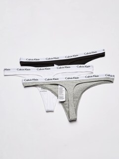 Foto 3 | Pantie Calvin Klein Carousel Negro Blanco y Gris para Mujer - Venta Internacional