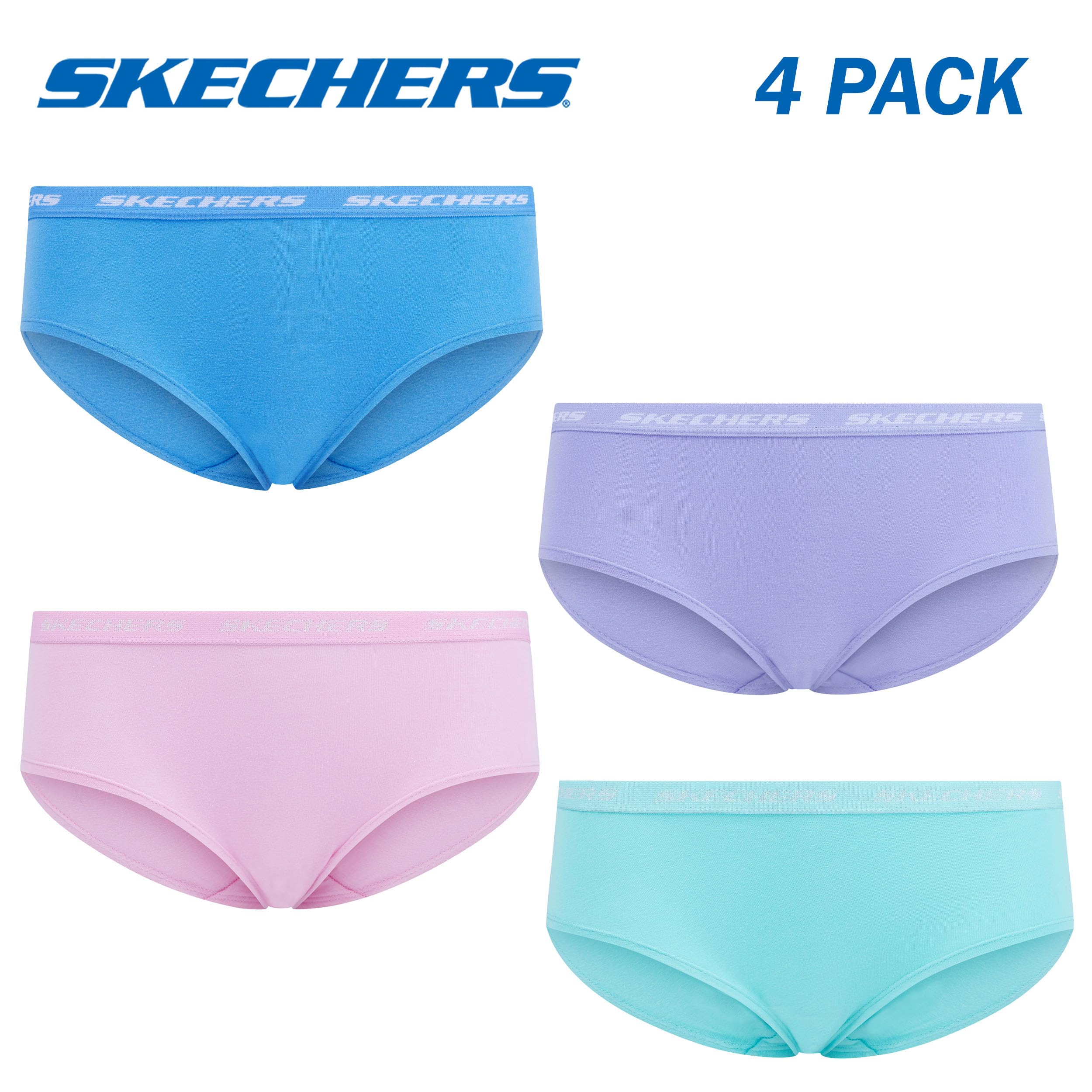 Foto 3 pulgar | Bragas De Algodón Skechers Para Niñas, Paquete De 5 Y 4 Paquetes - Venta Internacional.