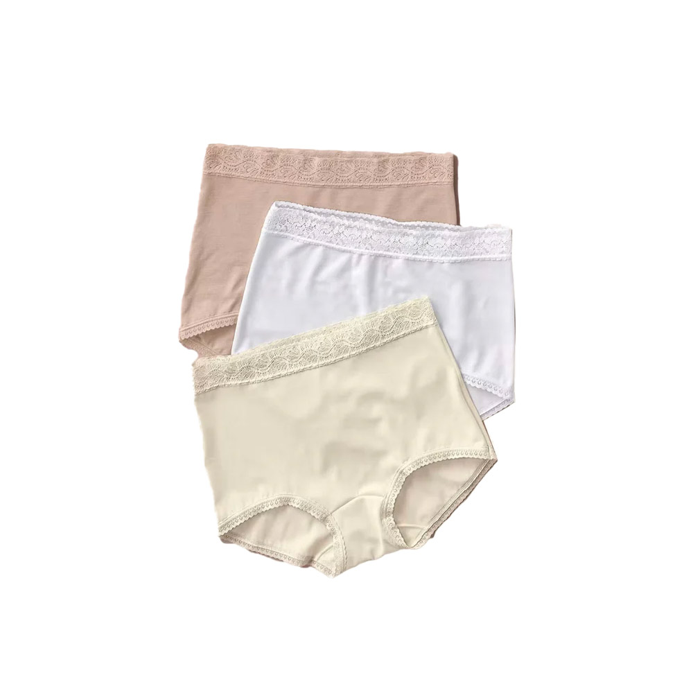 Foto 4 pulgar | Panties Clásicas Leonisa con Toques de Encaje 3 Piezas