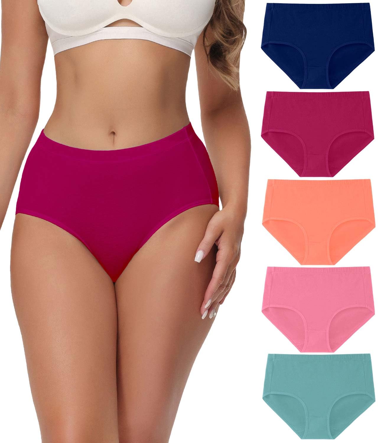 Foto 2 pulgar | Brief Underwear Wirarpa De Algodón Posparto Para Mujer, Paquete De 5 - Venta Internacional.