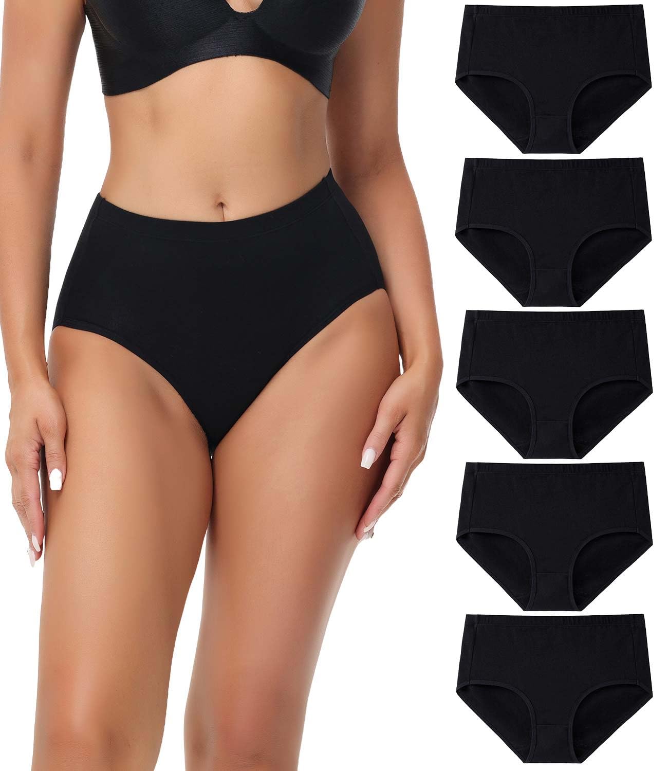 Foto 1 | Calzoncillos De Posparto Wirarpa De Algodón Para Mujer, Paquete De 5 - Venta Internacional.
